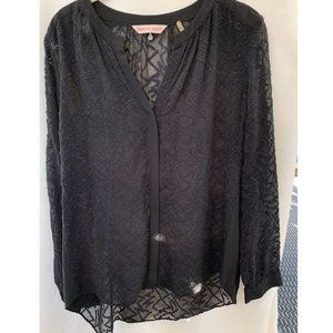 black sheer blouse